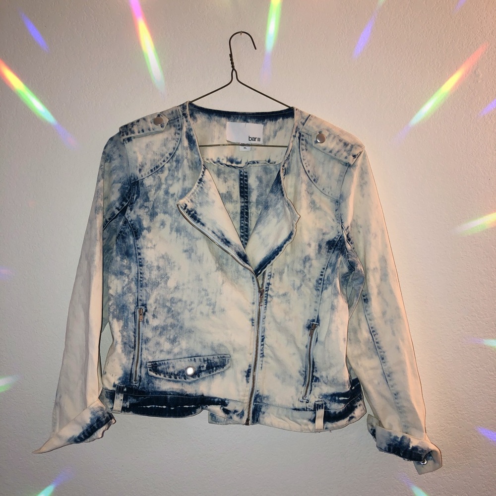 Acid wash Moto Jacket